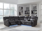 Prime Furniture - Ashley Furniture - Sultan Meadow Sectional - 2-Piece Reclining Sectional / Carbon - PC13001S1
